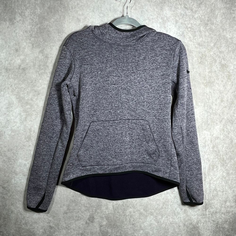 Nike Hyper Hoodie Sweatshirt Women Small Purple Funnel Neck Pullover Athleisure